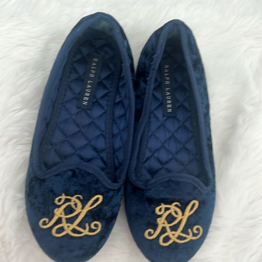 Ralph Lauren girls navy blue ballet flats US 12.5 EUR 30